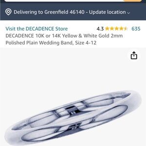 10k White Gold Wedding Band